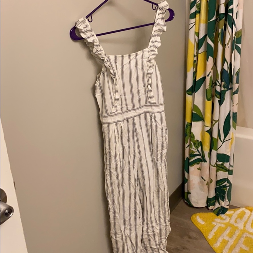 Ruffle strapped jumpsuit